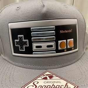 (NES) Nintendo classic hat snapback,Gray
